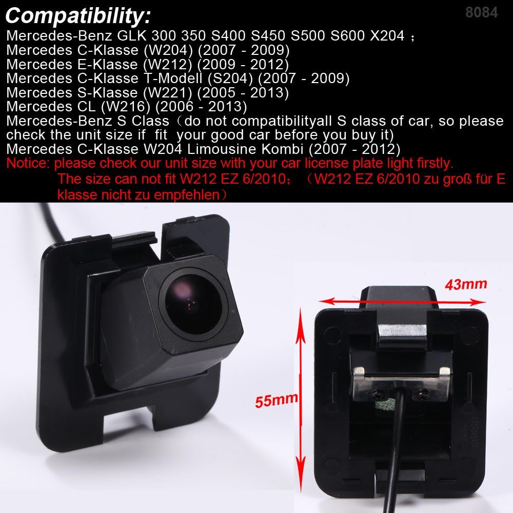 Car Rear View Backup Parking Camera HD Waterproof W2672