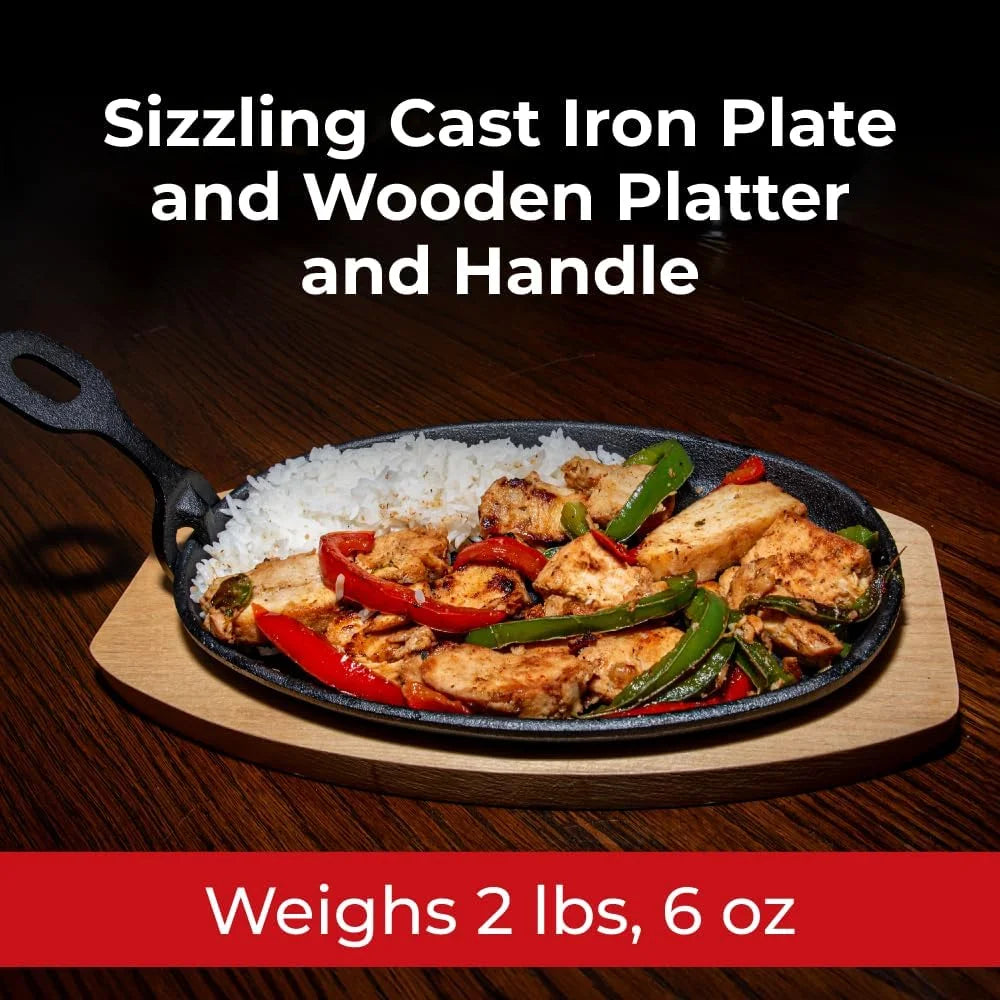 Cast Iron Steak Plate with Wooden Holder M35442