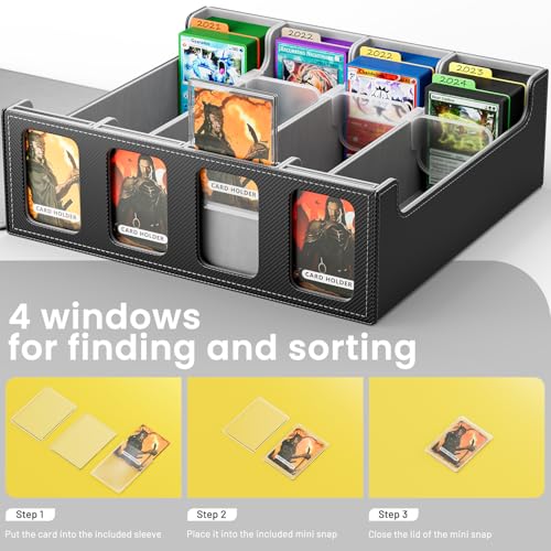 Purple Trading Card Storage Box with Dividers A706