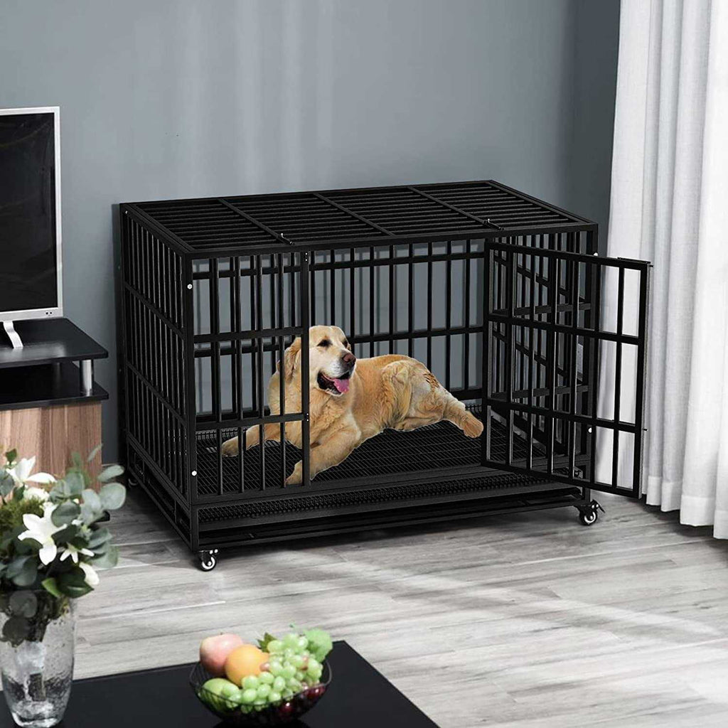 Heavy Duty Dog Crate with Removable Tray Y193434