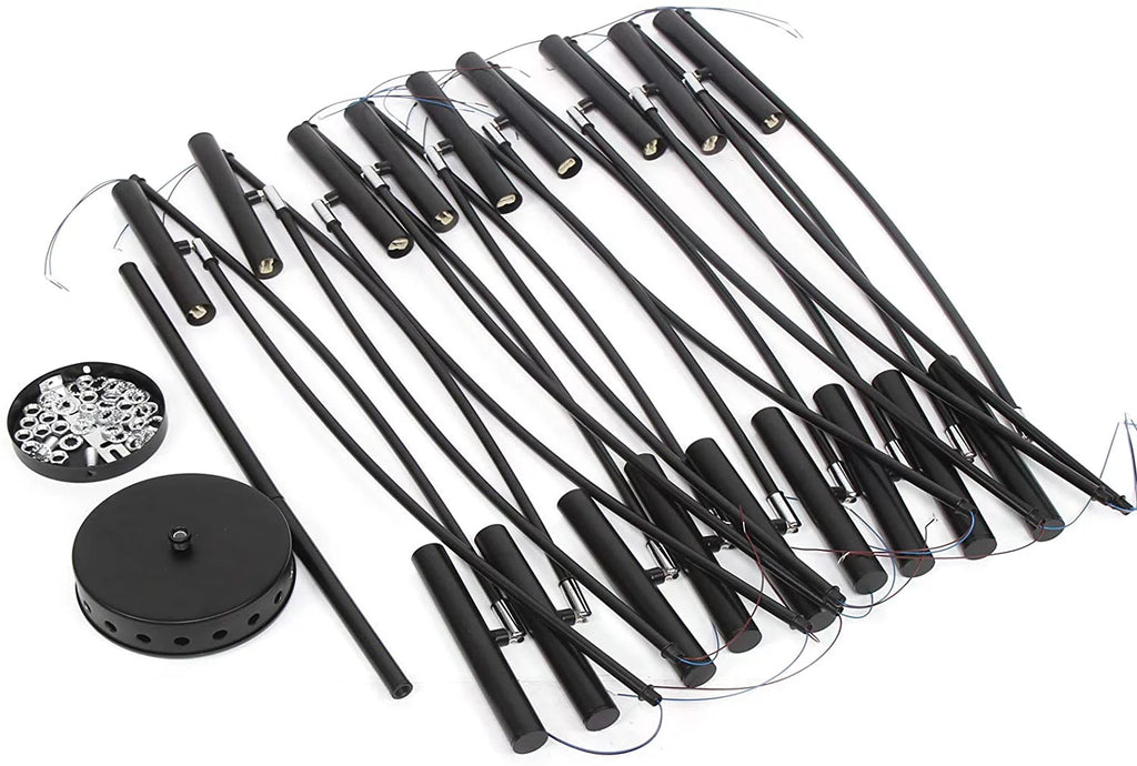 Black Metal 18 Lights Chandelier X71288