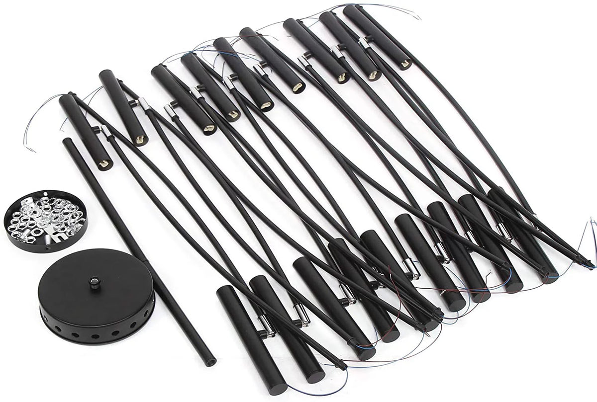 Black Metal 18 Lights Chandelier X71288