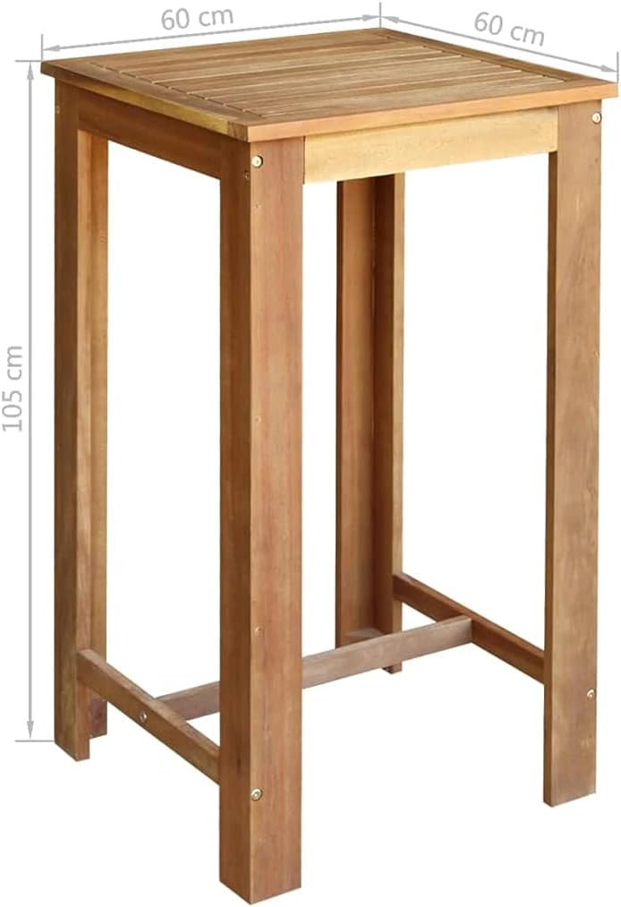 Solid Acacia Wood Bar Table 59x27.6 Brown L194