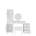 Modern Retractable Vanity with Power Outlets C4535