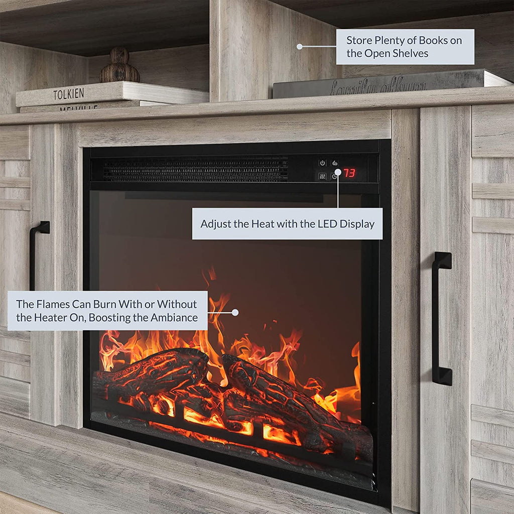 47" TV Stand with 18" Electric Fireplace G897