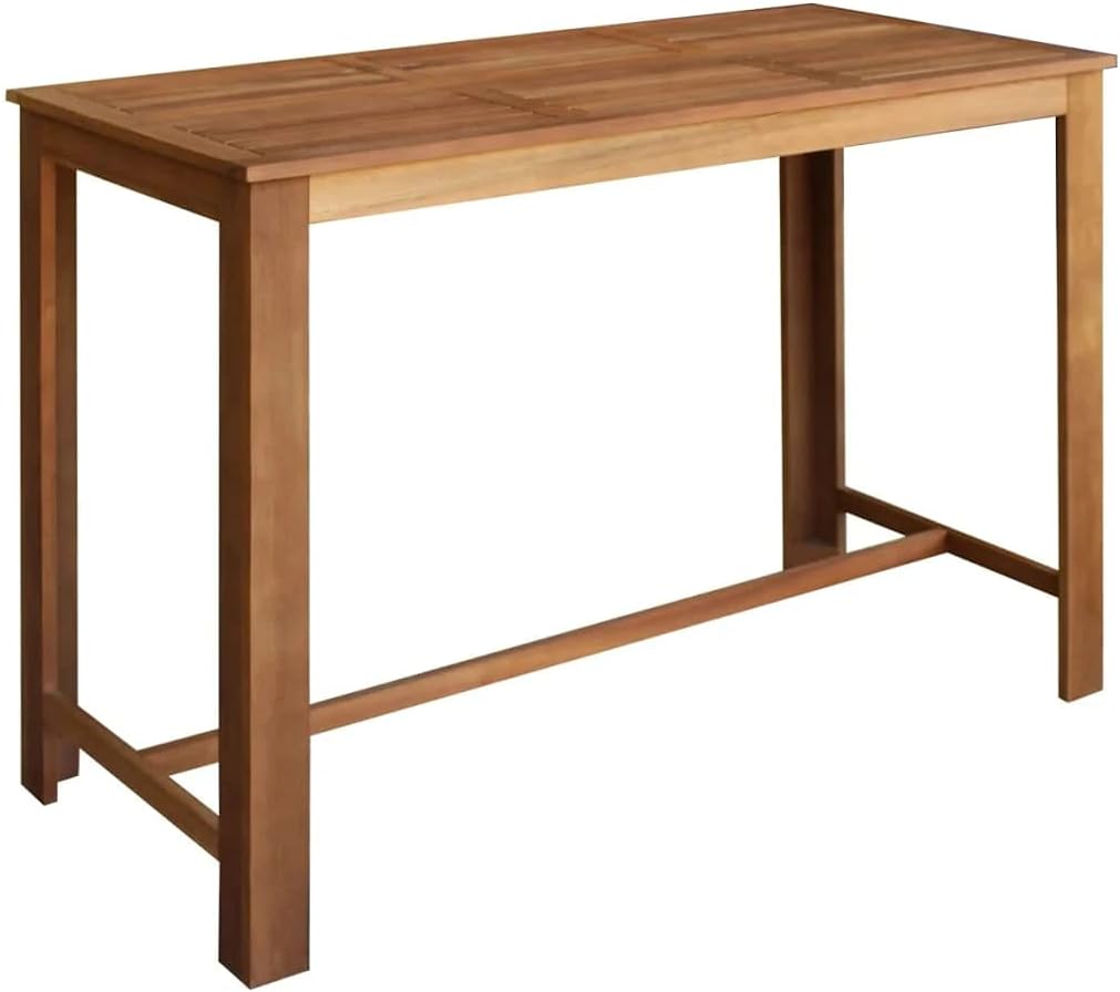 Solid Acacia Wood Bar Table 59x27.6 Brown L194