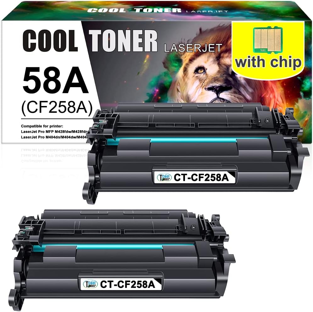 Compatible Toner Cartridge with Chip Replacement 2-Pack Black O701939