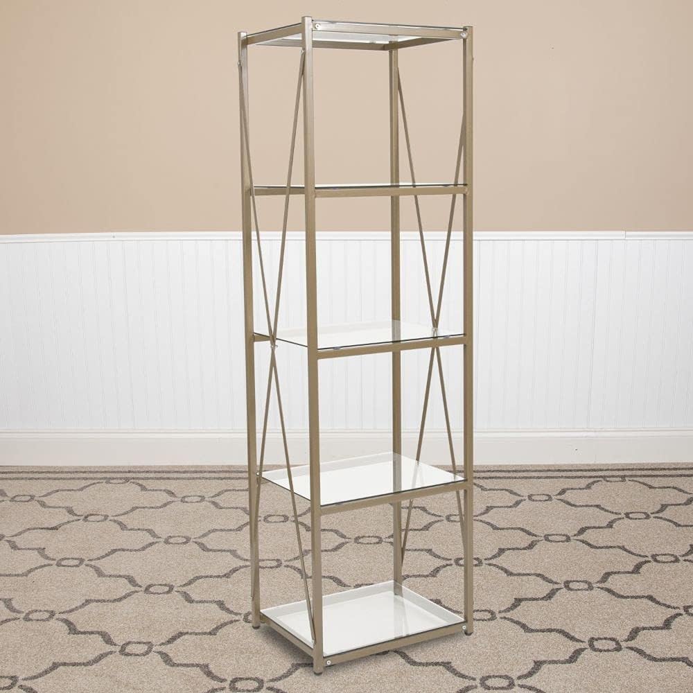 4 Shelf Glass Bookcase G175969