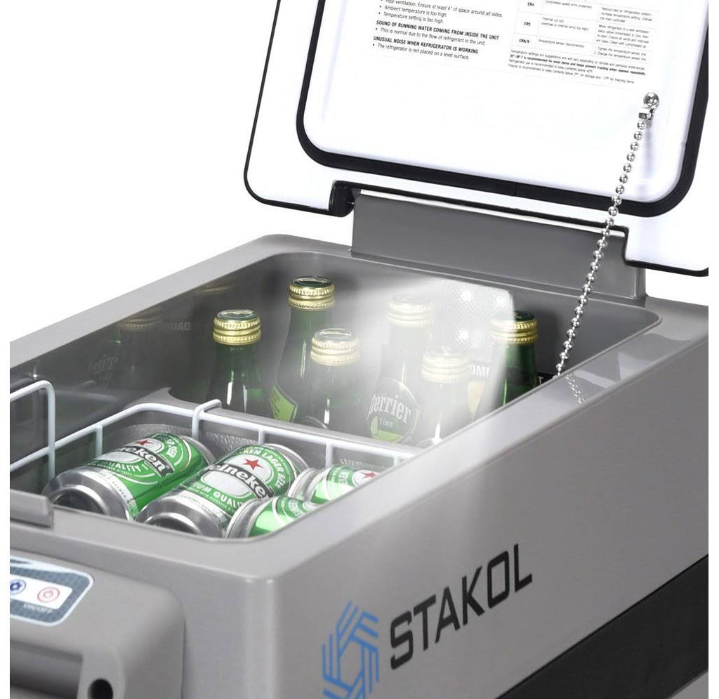 44 Quarts Portable Electric Car Cooler Refrigerator/Freezer Compressor Black Gray J4841