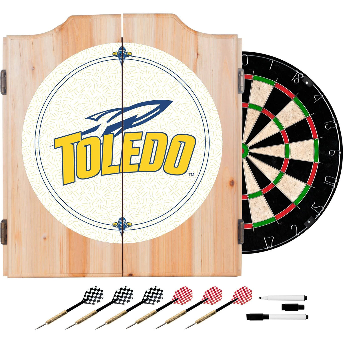 Wood Dart Cabinet Set P79220