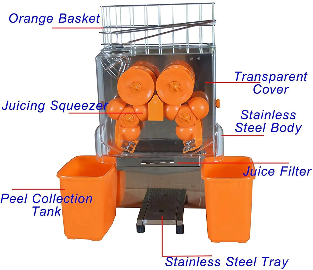 110V Electric Orange Juicer with Plastic Basket W787128