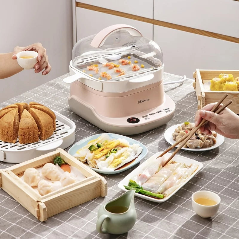 Rice Roll Maker 6 Functions Food Steamer Double Layer 3L M2612