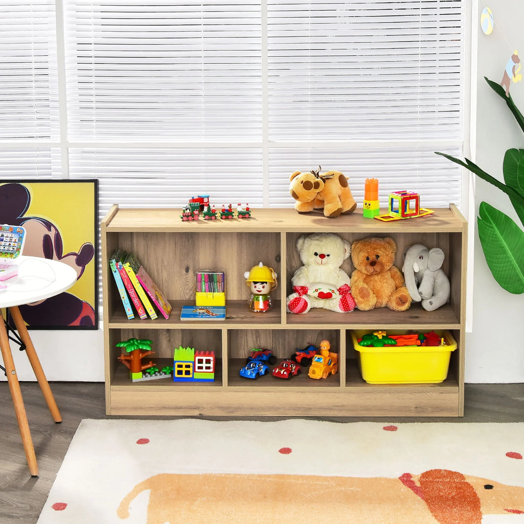 White 5-Cube Wood Bookcase U46862