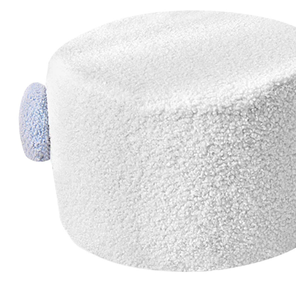 White Small Footstool Ottoman I2059