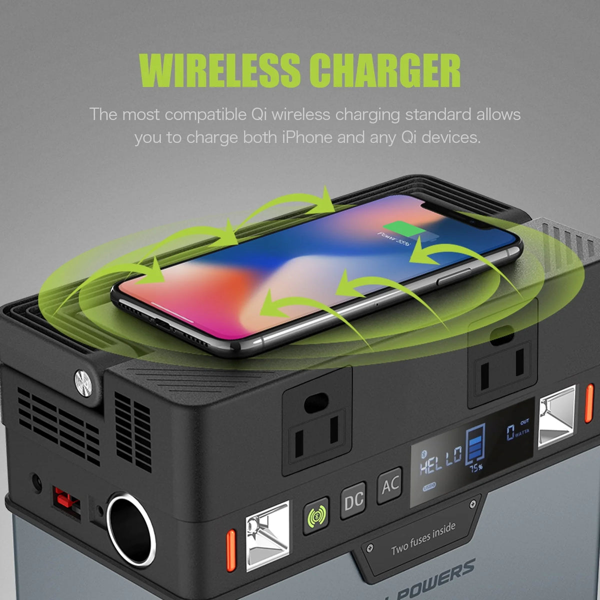 288Wh 300W Portable Power Station with 100W Foldable Solar Panel Z50943