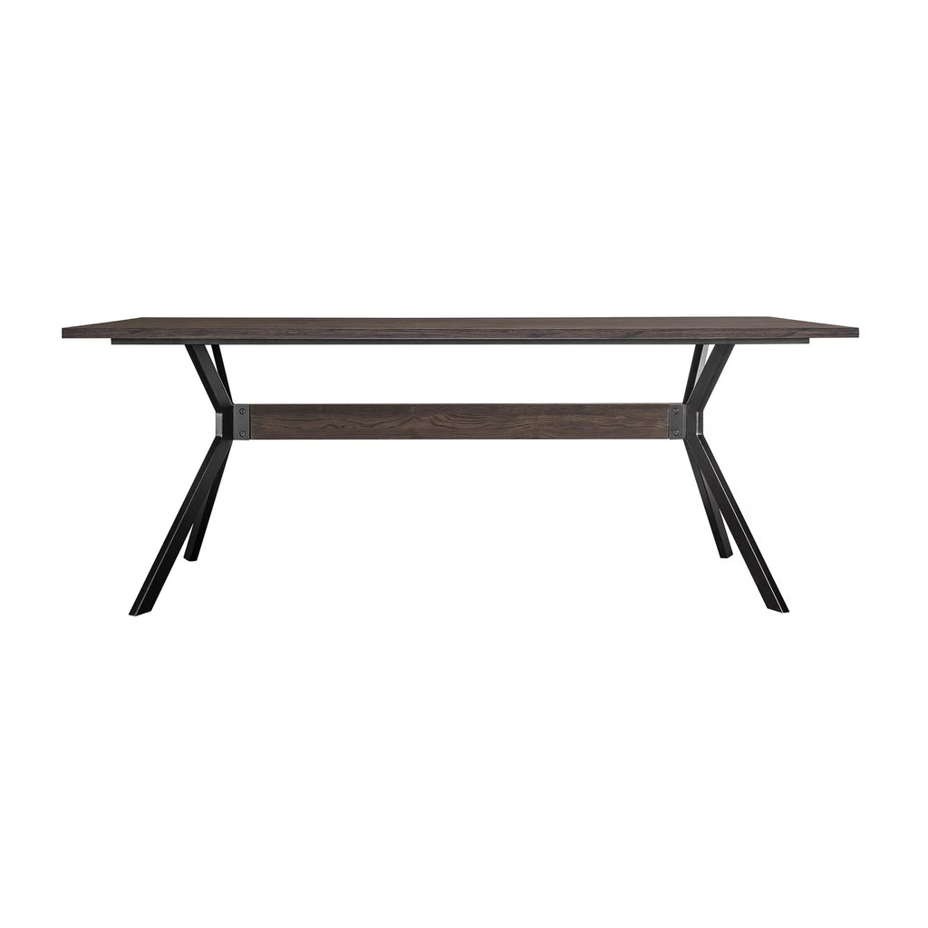 79 Inch Rectangular Wooden Dining Table with Trestle Base G6682