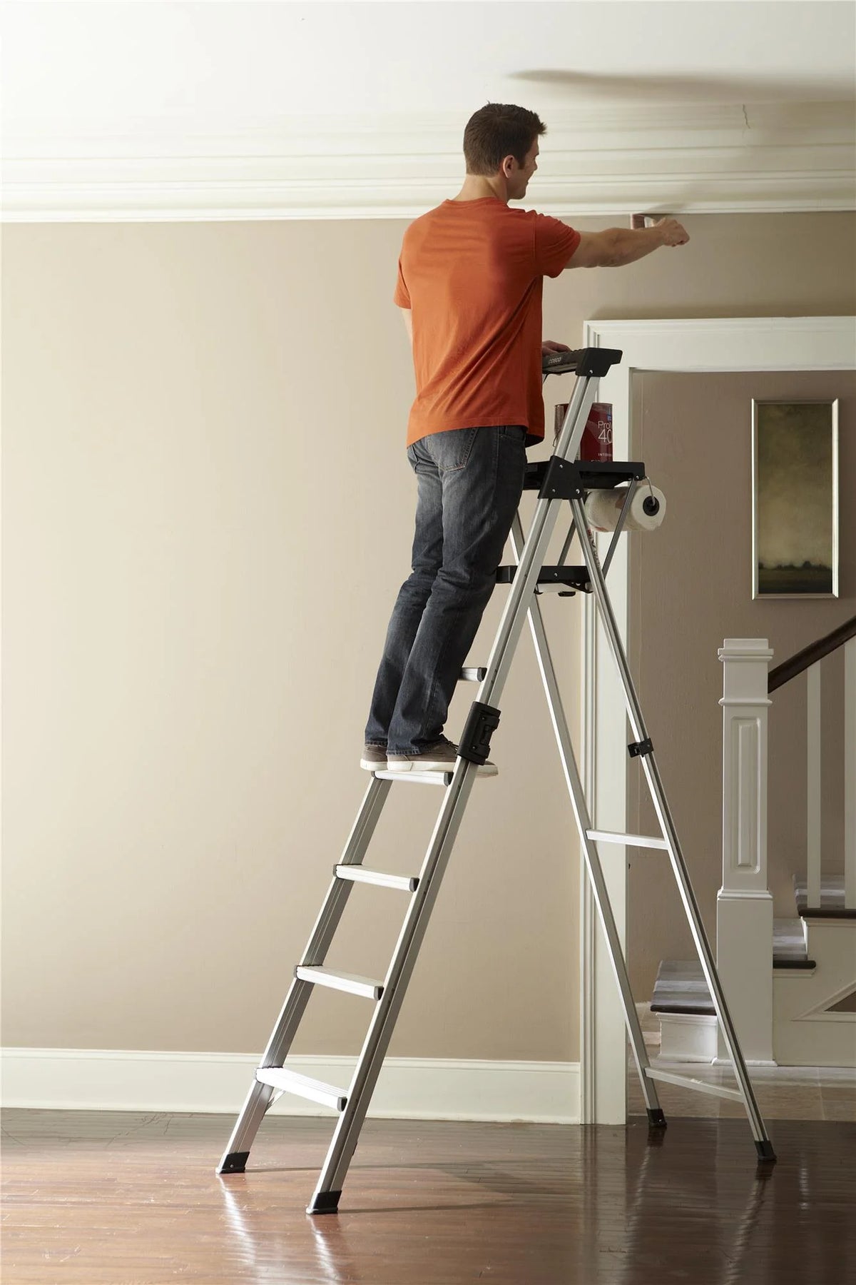 8 Ft. Aluminum Folding Step Ladder 300 Lb. T1867
