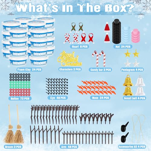 48 Pack Snowman Kit Christmas Crafts DIY Toys Kit Z619