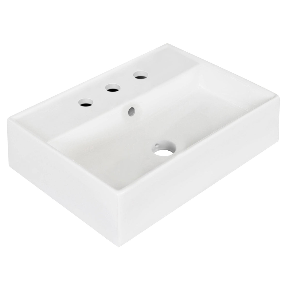 Wall Mount Rectangle Vessel in White X341521