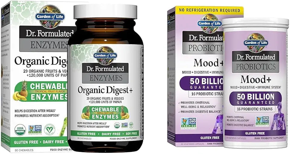 Digestive Enzymes with Papain, Bromelain & Probiotics Supplement H2349
