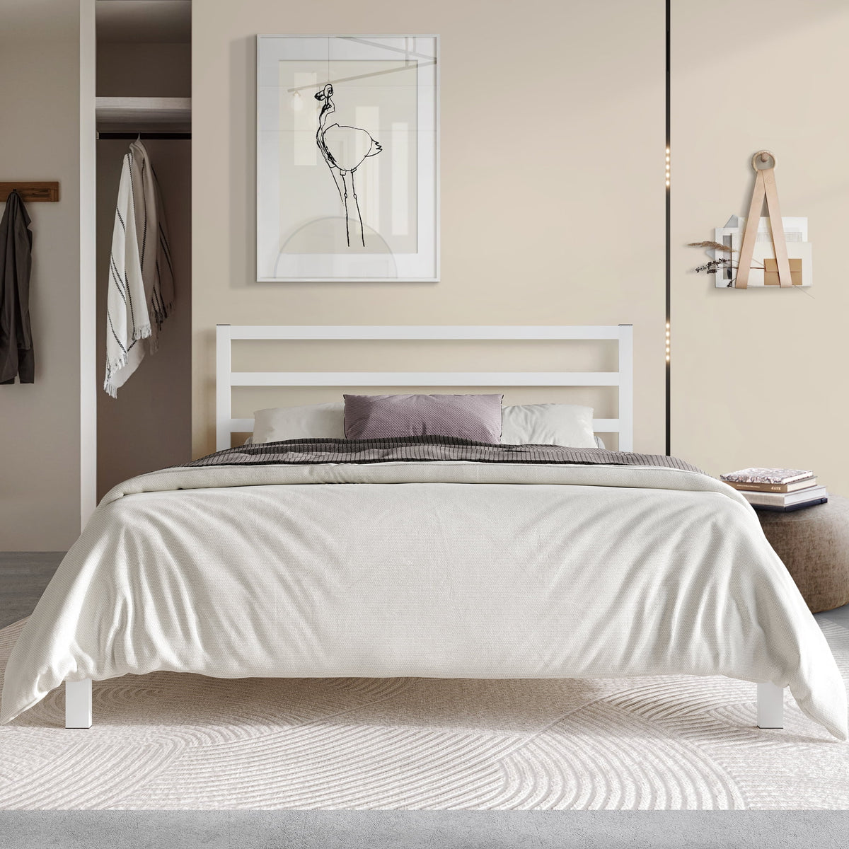 Queen Size Black Metal Platform Bed N760394