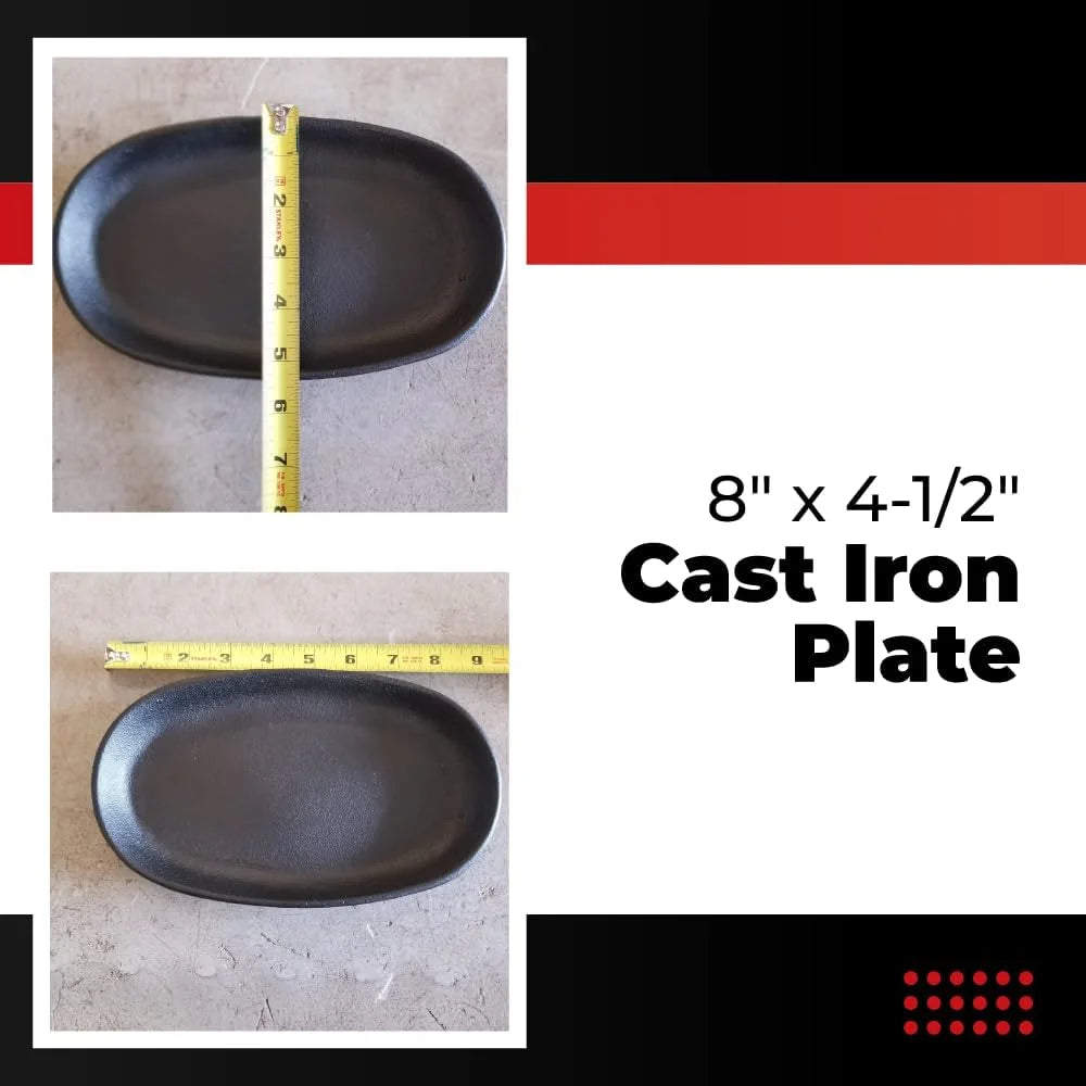 Cast Iron Steak Plate with Wooden Holder M35442