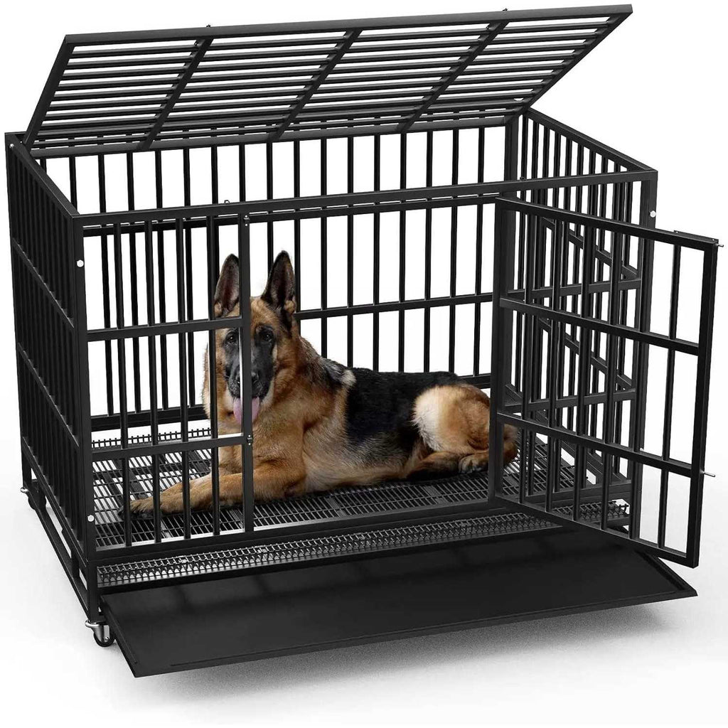 Heavy Duty Dog Crate with Removable Tray Y193434