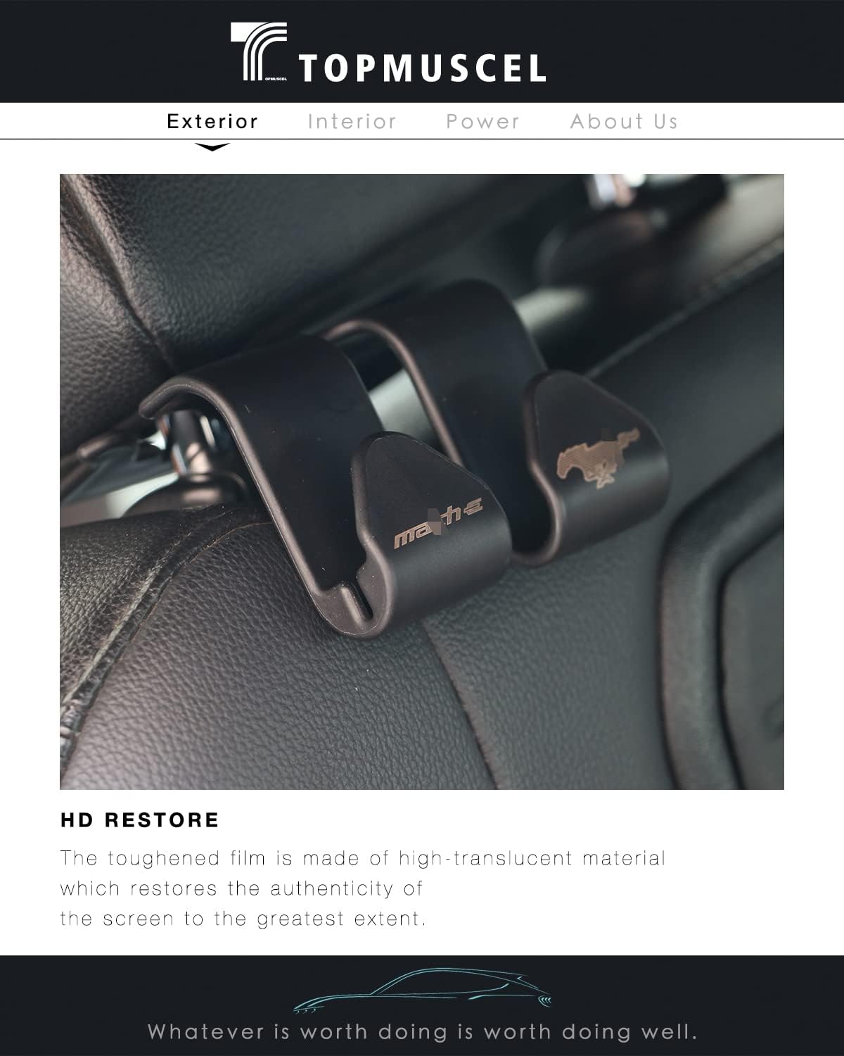 Car Back Seat Headrest Hooks 2 Pack A158