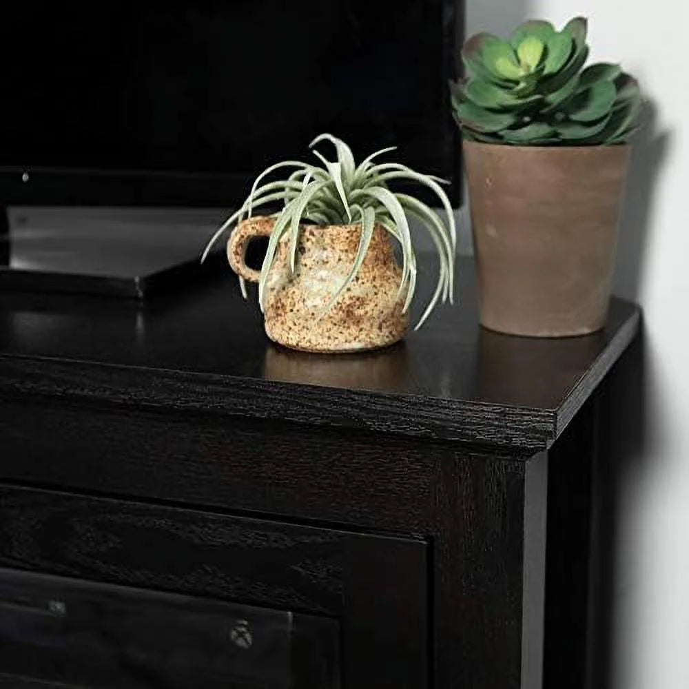 2 Door Corner Wood TV Stand up to 48" 44 Inch Black Z4696