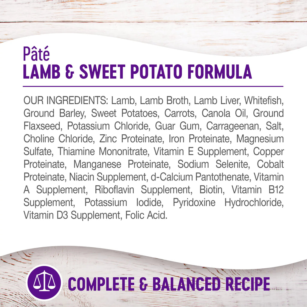 Natural Wet Canned Dog Food, Lamb & Sweet Potato, 12.5-Ounce Can (Pack of 12) R510