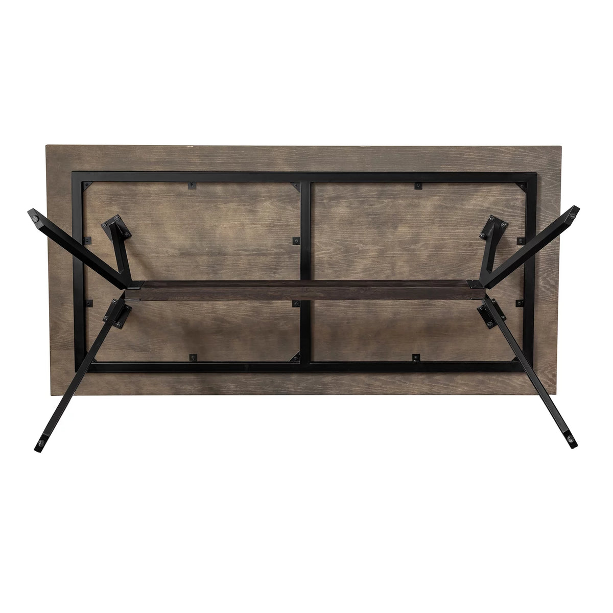 79 Inch Rectangular Wooden Dining Table with Trestle Base G6682