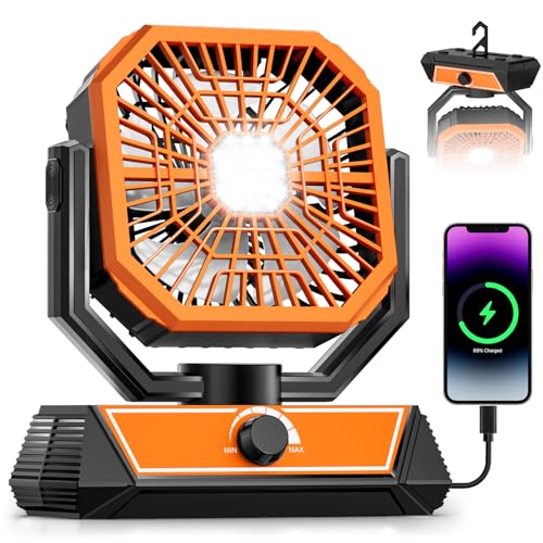 Portable Camping Fan with 20000mAh Rechargeable Battery W794826