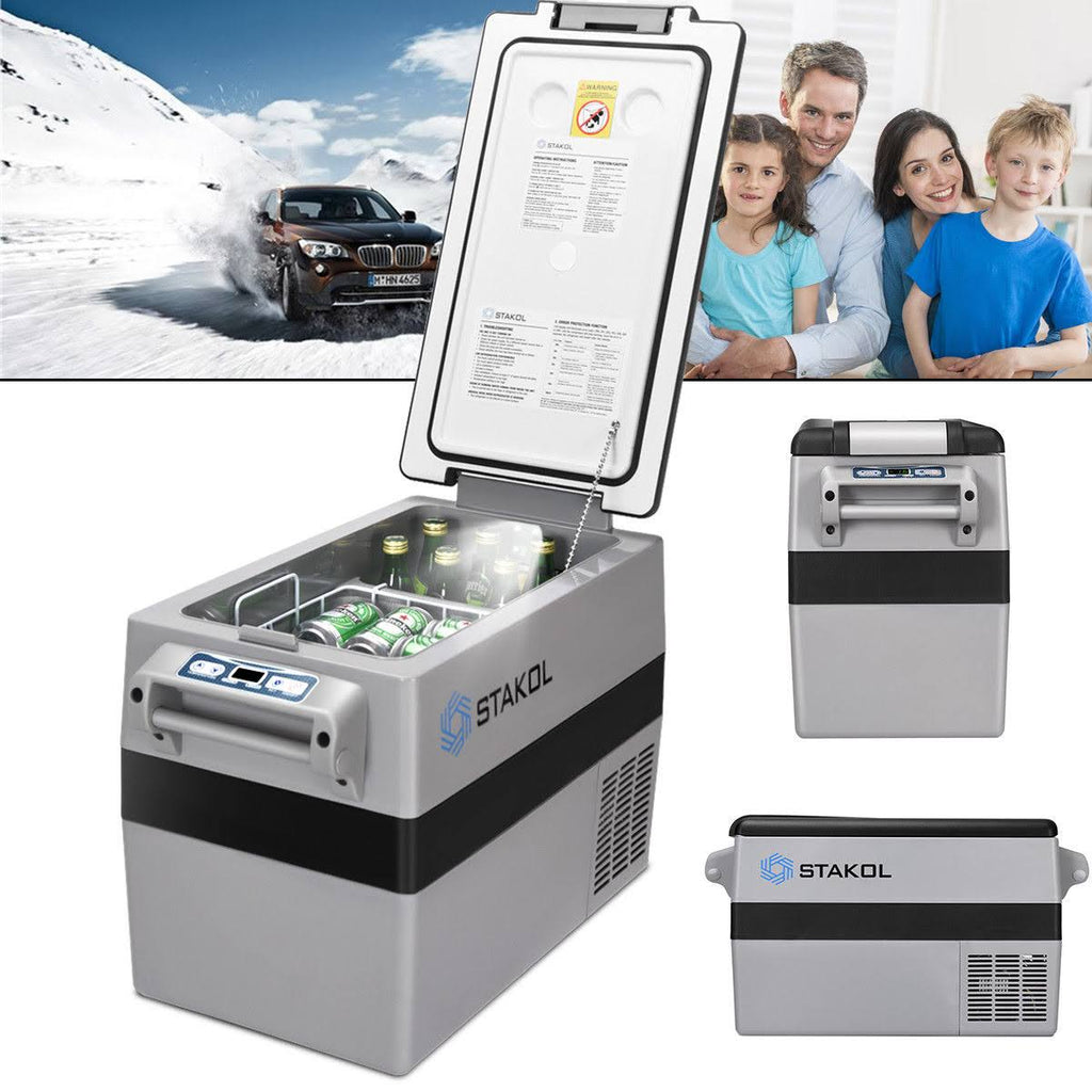 44 Quarts Portable Electric Car Cooler Refrigerator/Freezer Compressor Black Gray J4841