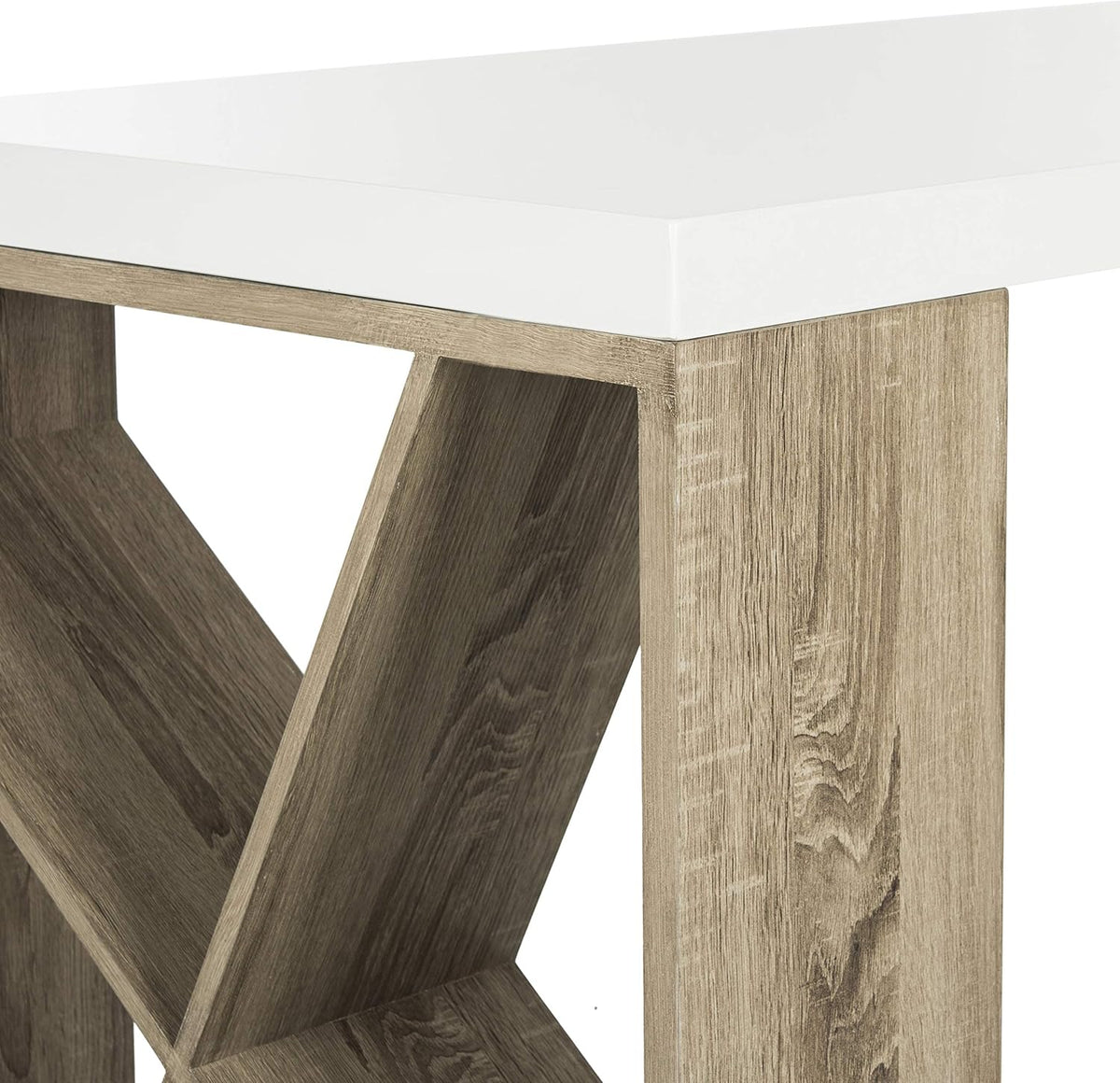 White Lacquer and Oak Desk T4312