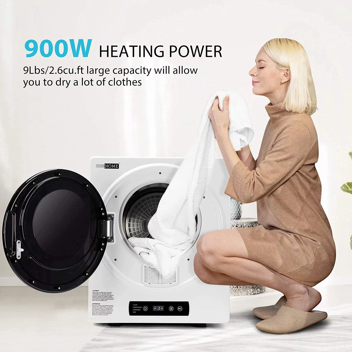 9lbs Portable Front Load Laundry Dryer Machine B807838