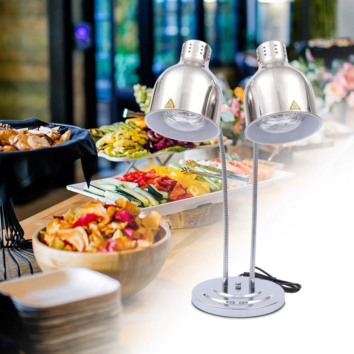 Double Head Infrared Food Heat Lamp F99211
