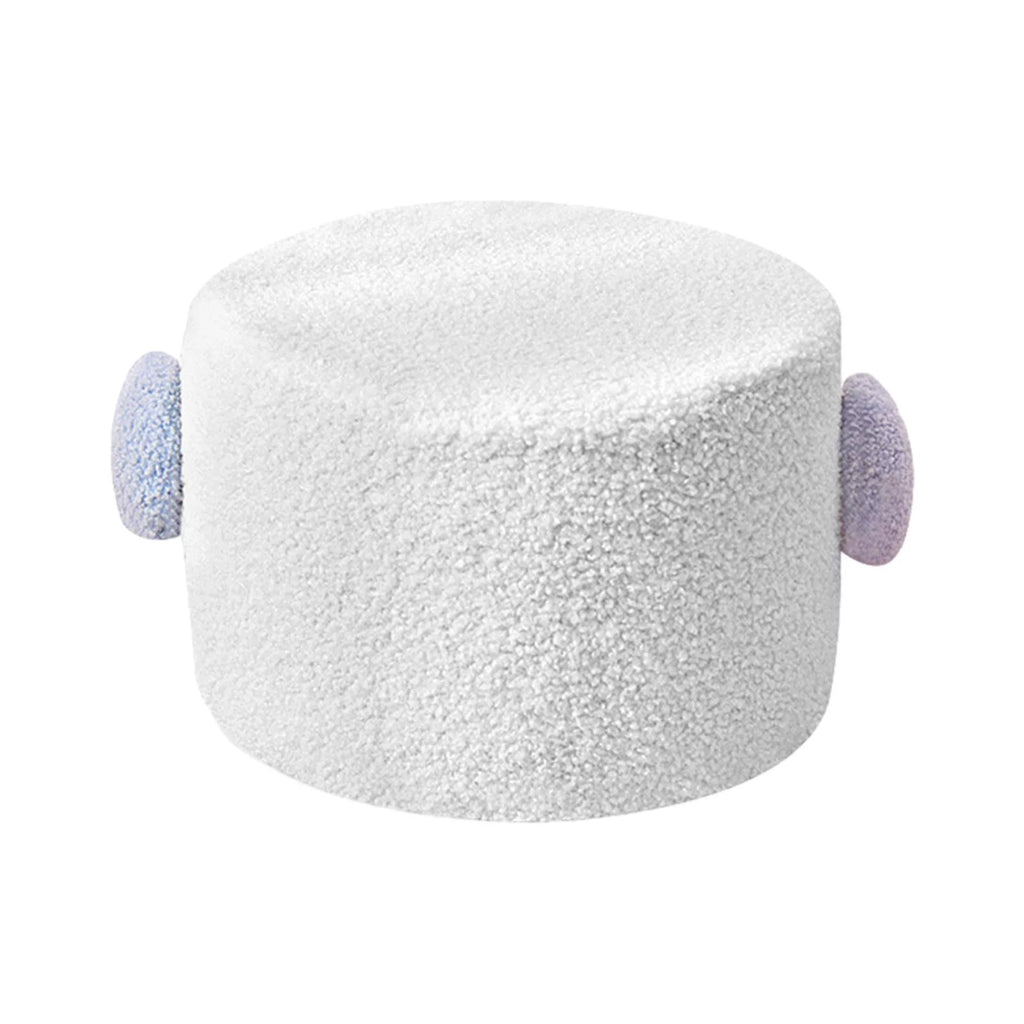 White Small Footstool Ottoman I2059