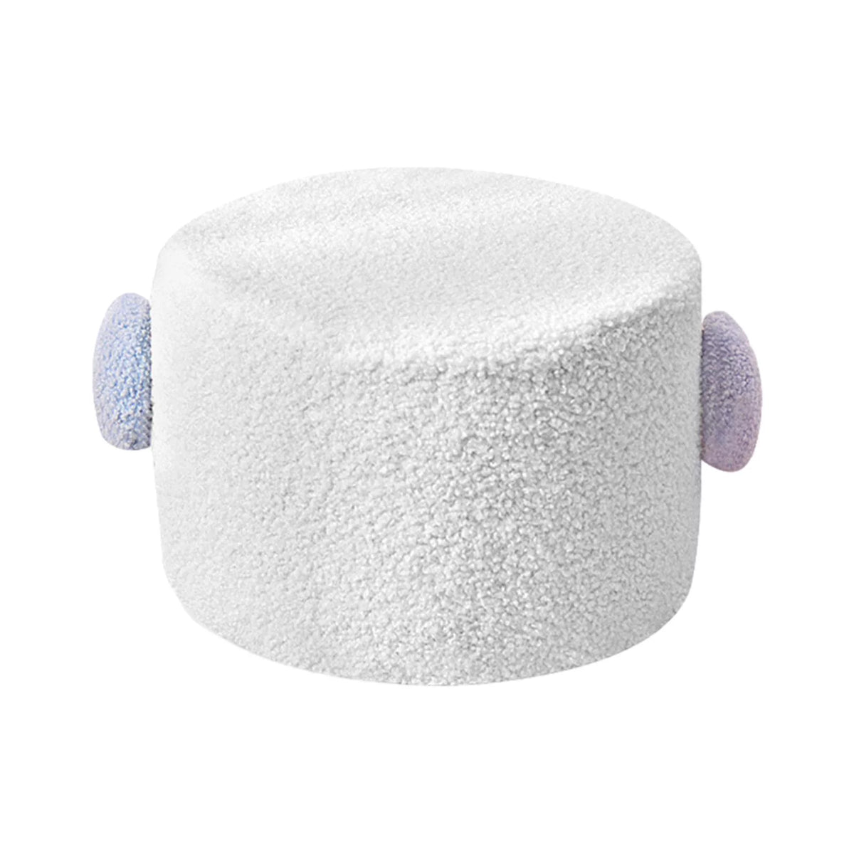 White Small Footstool Ottoman I2059
