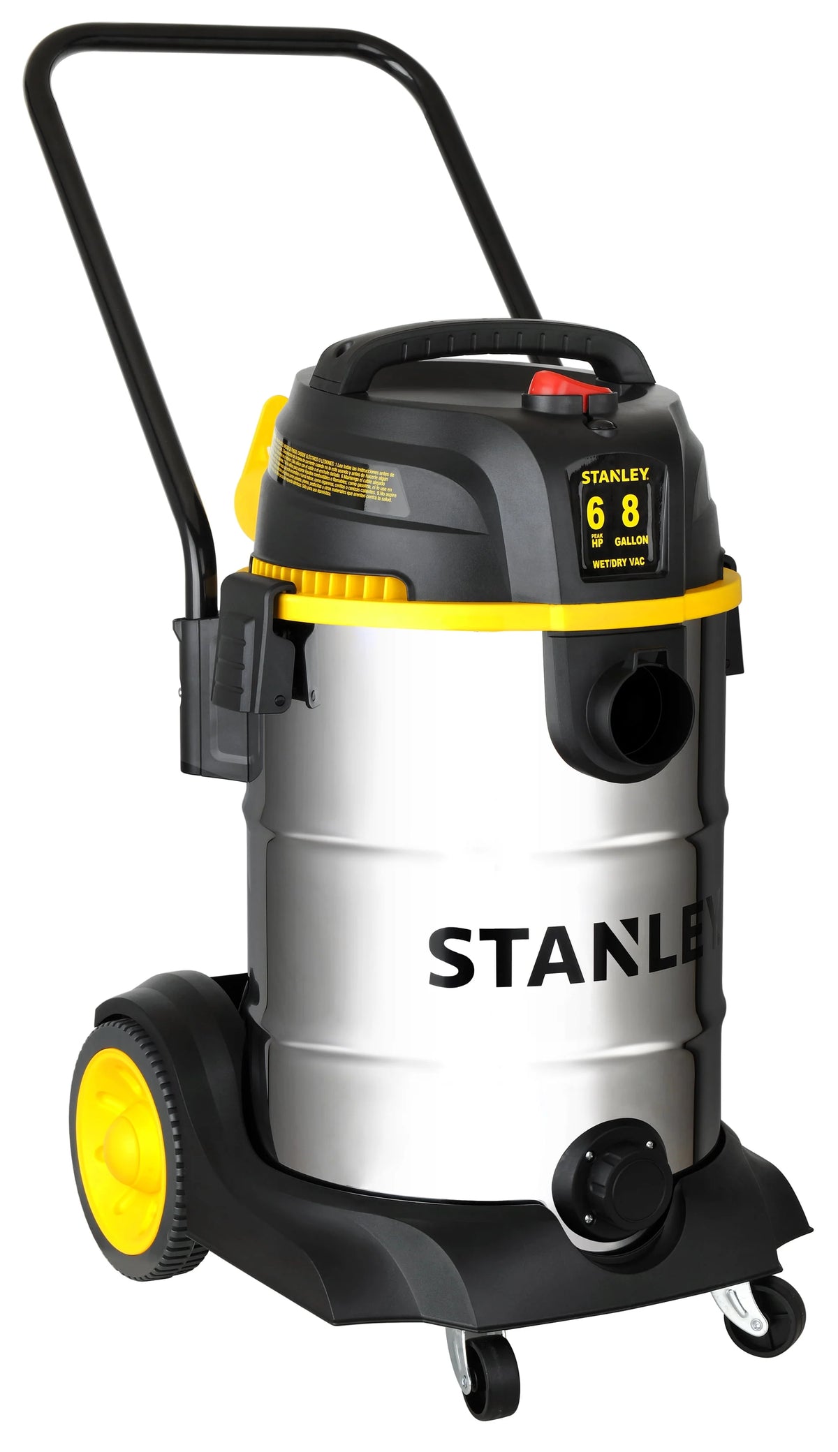 8 gal Stainless Steel Wet Dry Vacuum with Hose and Tool Storage A810