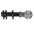 Black Decorative Traverse Rod with Rings F92987