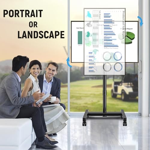 13-50 inch Tilting Rotating Height Adjustable Mobile TV Cart S646650