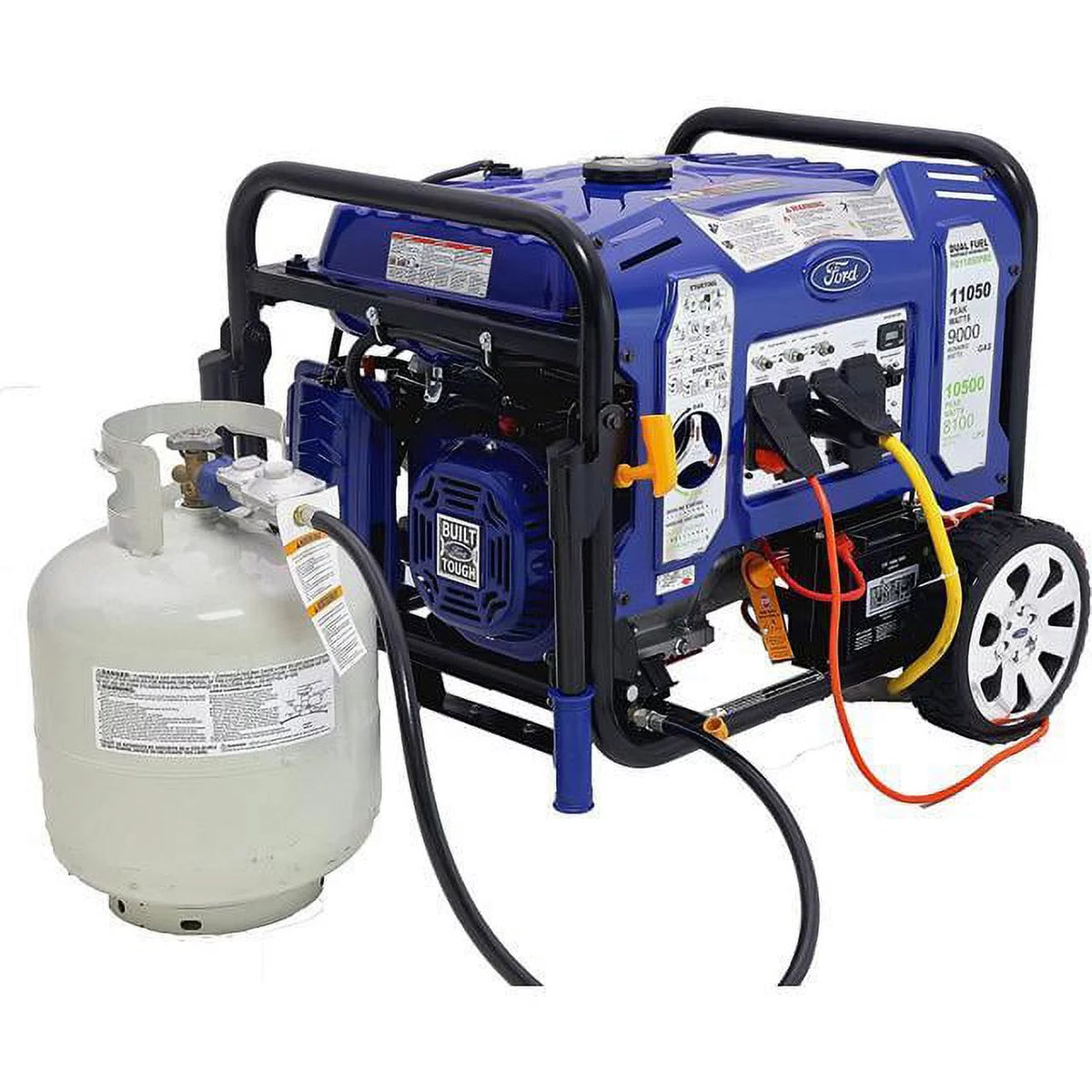 11050W Dual Fuel Portable Electric Start Generator, Blue U35484