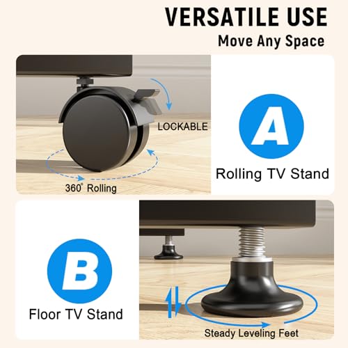 13-50 inch Tilting Rotating Height Adjustable Mobile TV Cart S646650