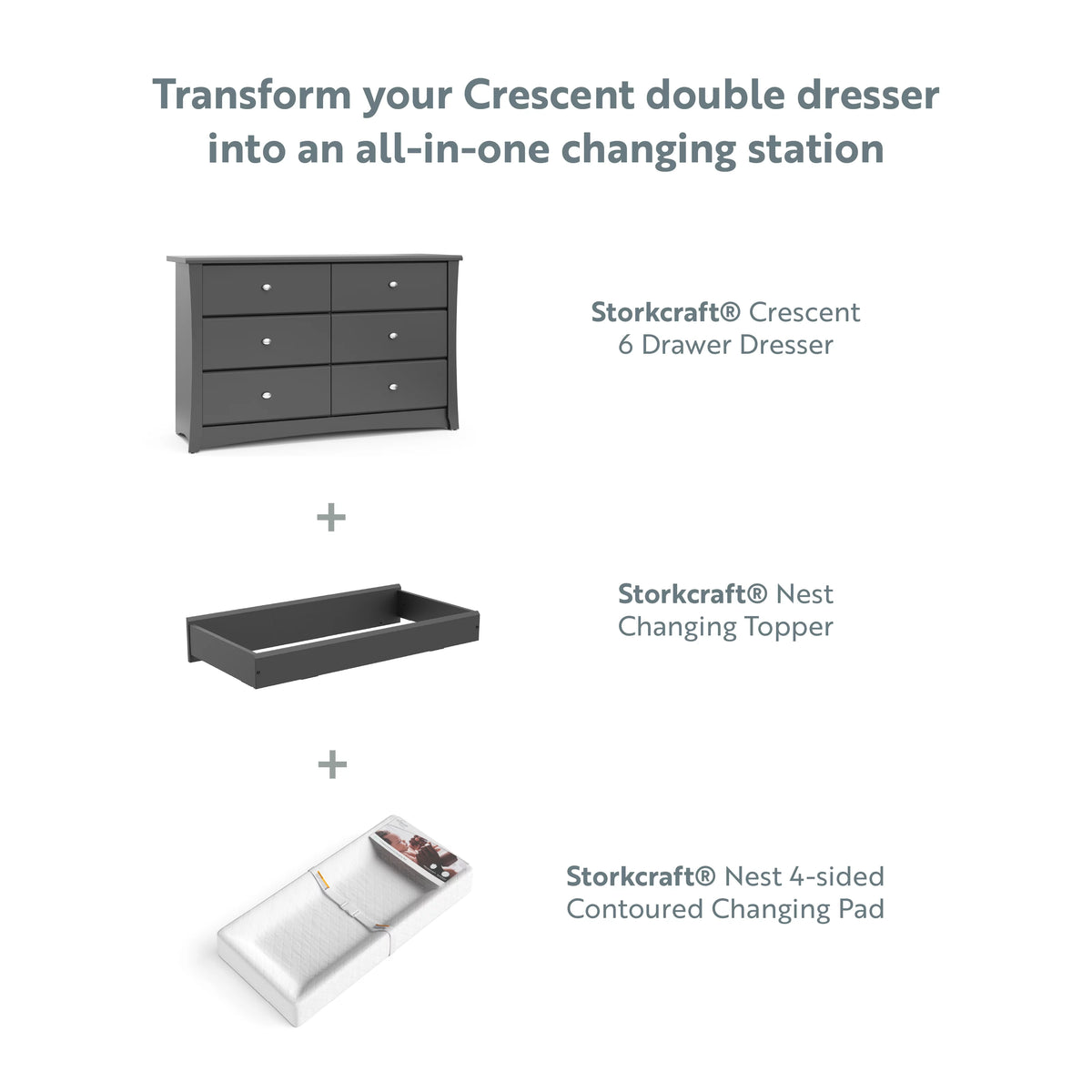 White 6 Drawer Double Dresser G10470