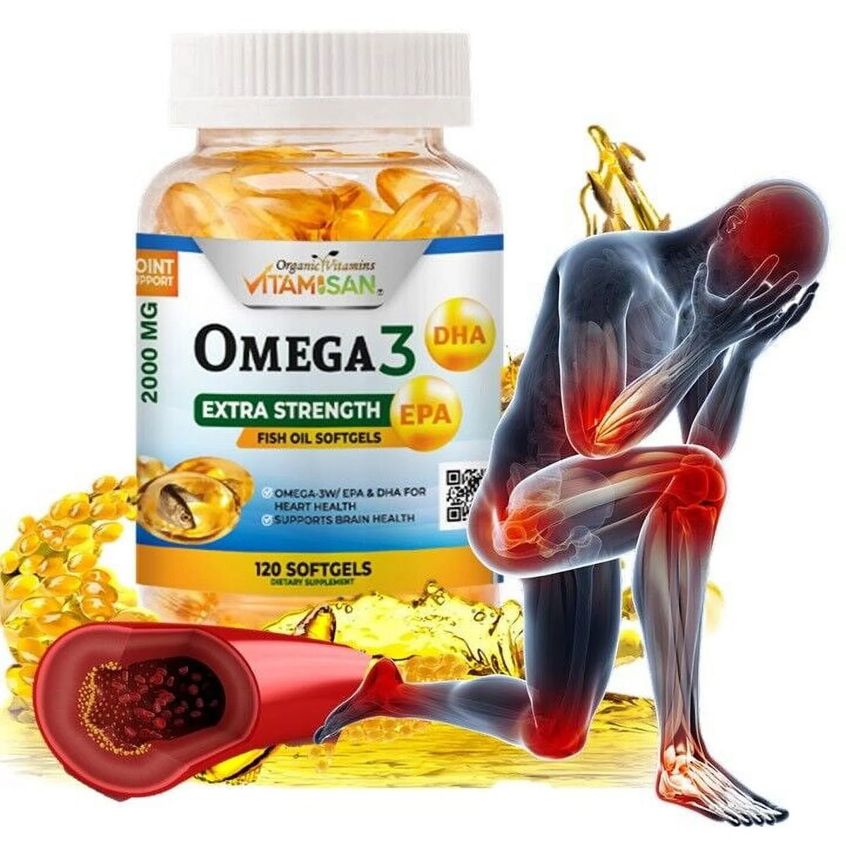 Omega 3 2000mg 120 Softgels Fish Oil T94836