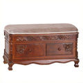 2 Drawer Storage Bench in Walnut Stain U738