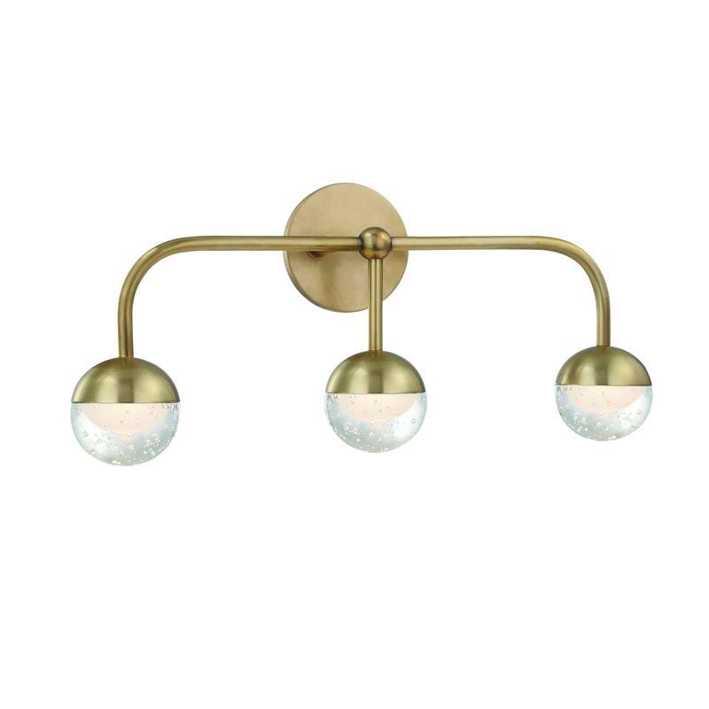Aged Brass LED Bath Light F73072