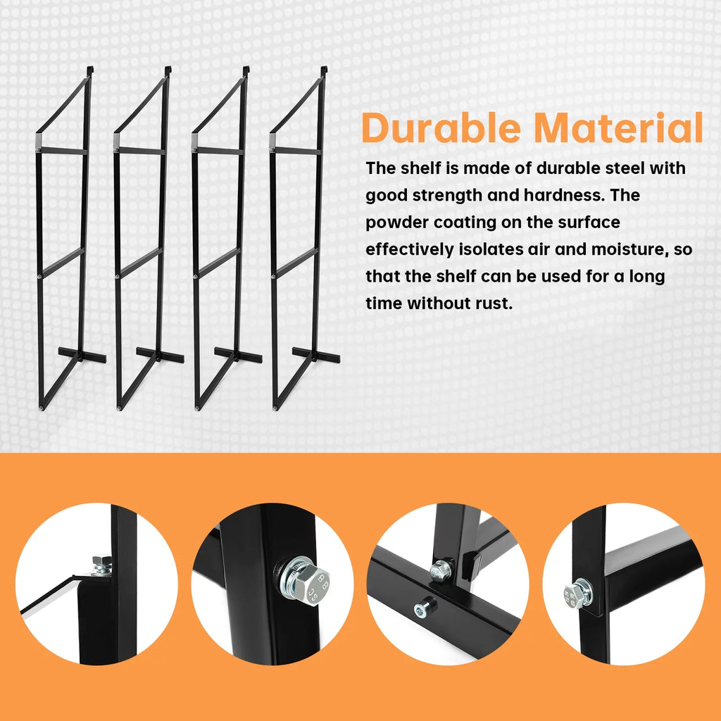 3 Tier Shipping Container Shelving Bracket 18" x 60" Black K858851