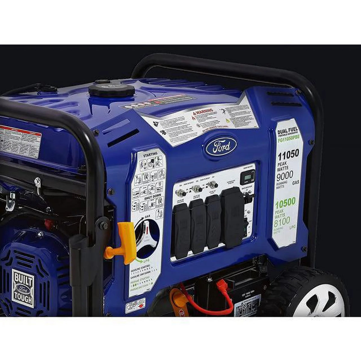 11050W Dual Fuel Portable Electric Start Generator, Blue U35484