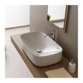 Oval White Ceramic Vessel Bathroom Sink R825